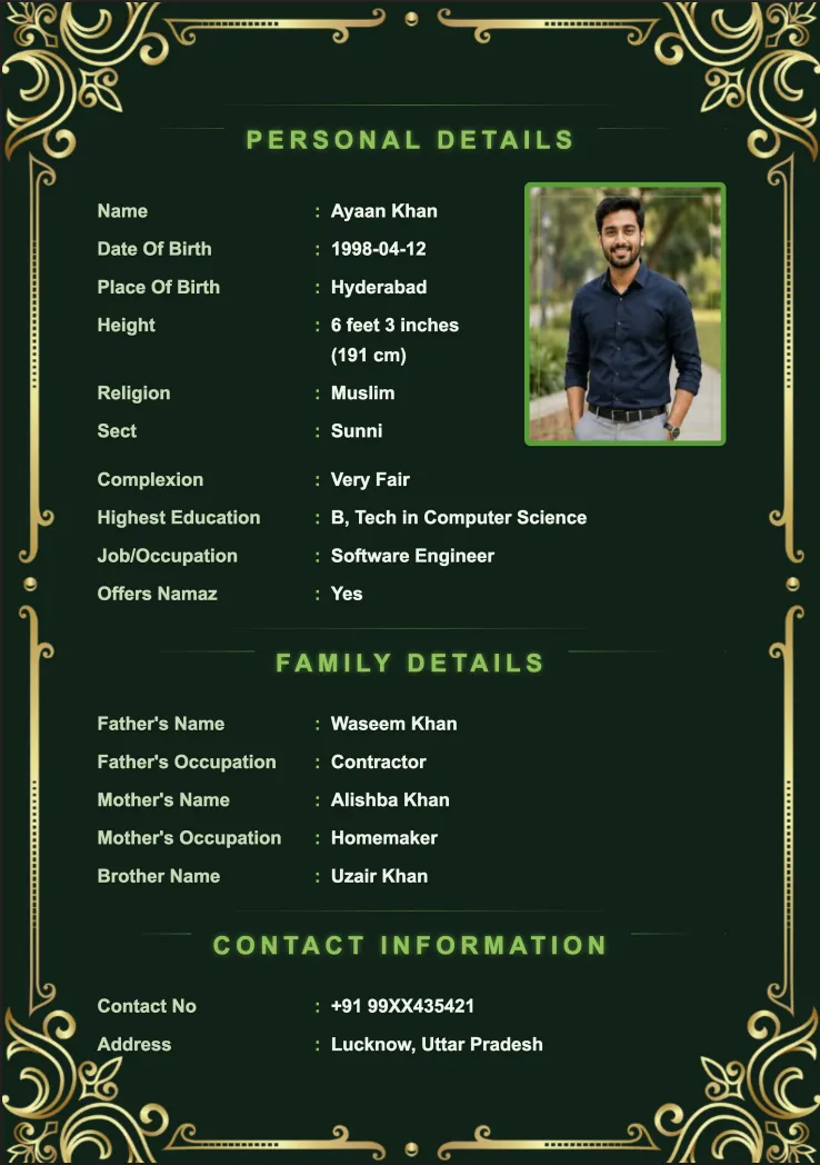 Muslim Biodata's Biodata