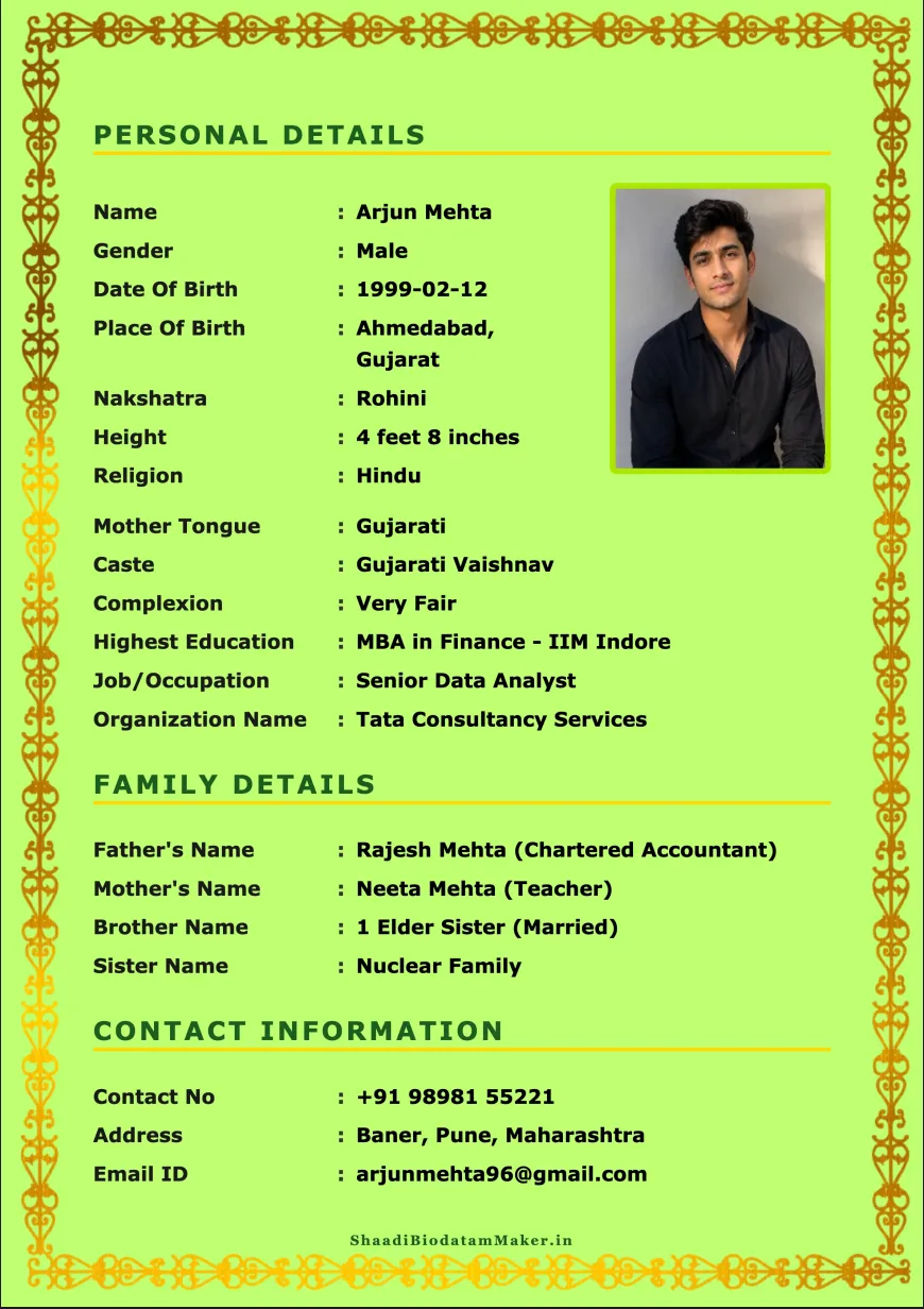 Wedding Biodata Maker's Biodata